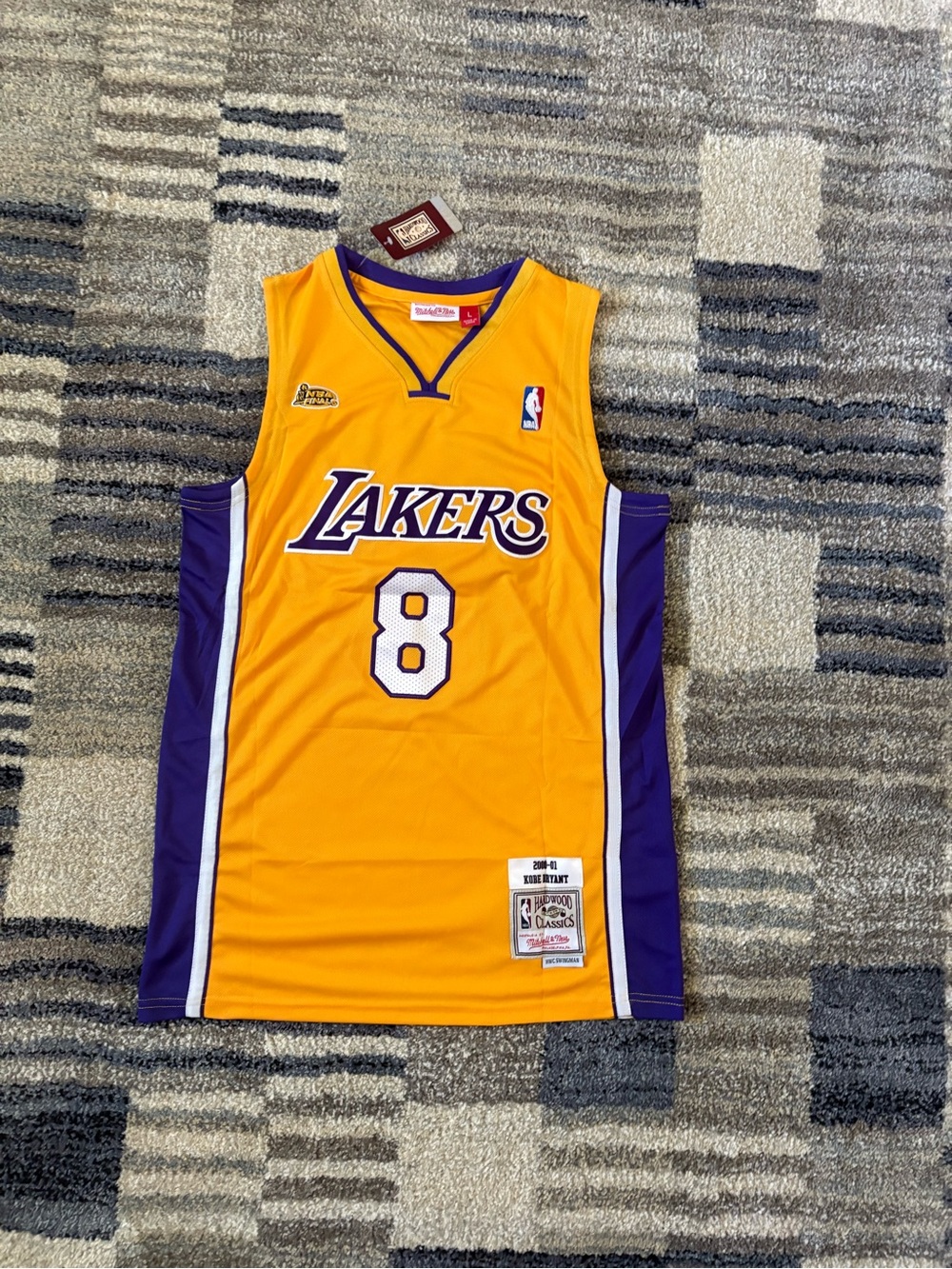 Mitchell & Ness Los Angeles Lakers Gold and Purple Jersey #8